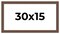 30x15 Wide Barnwood Picture Frame with UV-Resistant Acrylic & Acid Free Backing, Available in 6 Paint Finishes - Grey, Brown, White, and Black